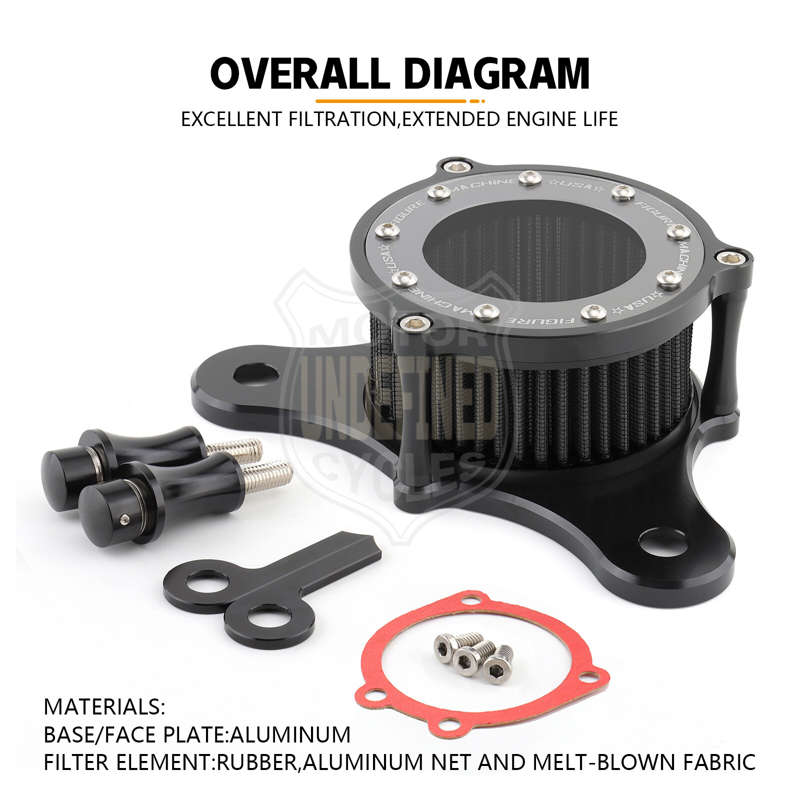 Air Cleaner Intake Filter For Harley Dyna Touring Electra Road Glide Softail