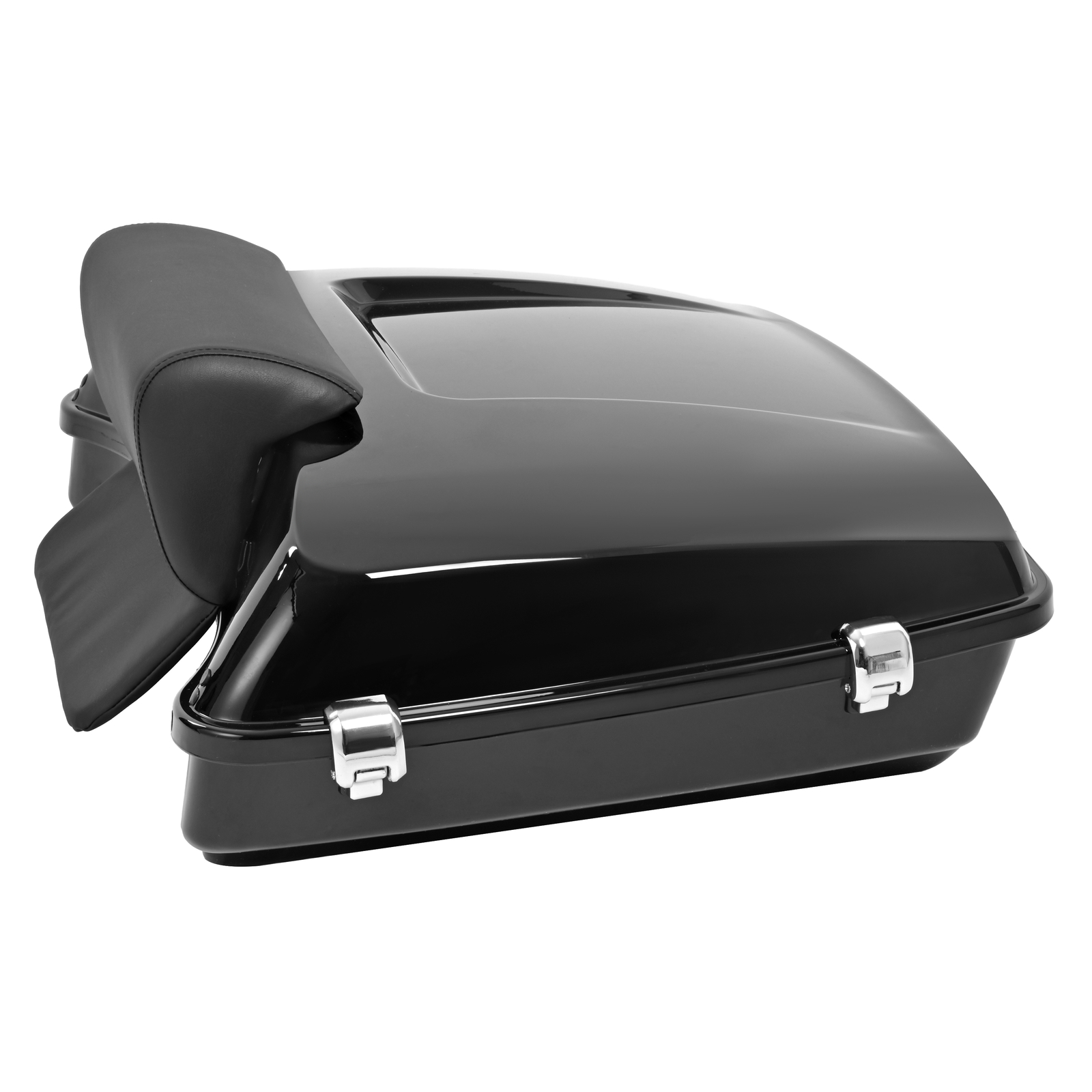 5.5” Vivid Black Razor Tour Pack Trunk W/mount Rack For Harley Softail Heritage