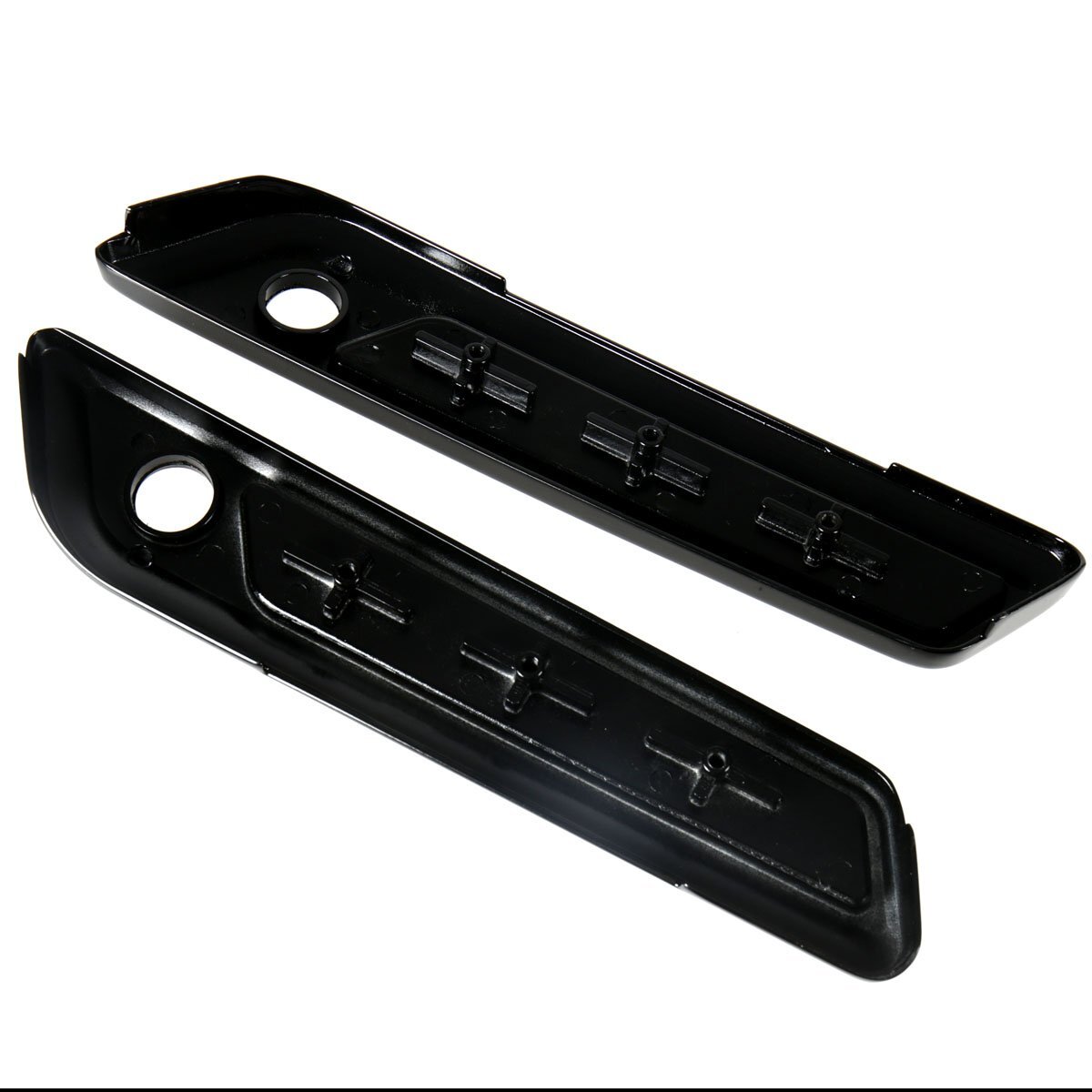 Black Hard Saddlebag Latch Cover&Smoke Reflectors For Harley 14-23 Touring US