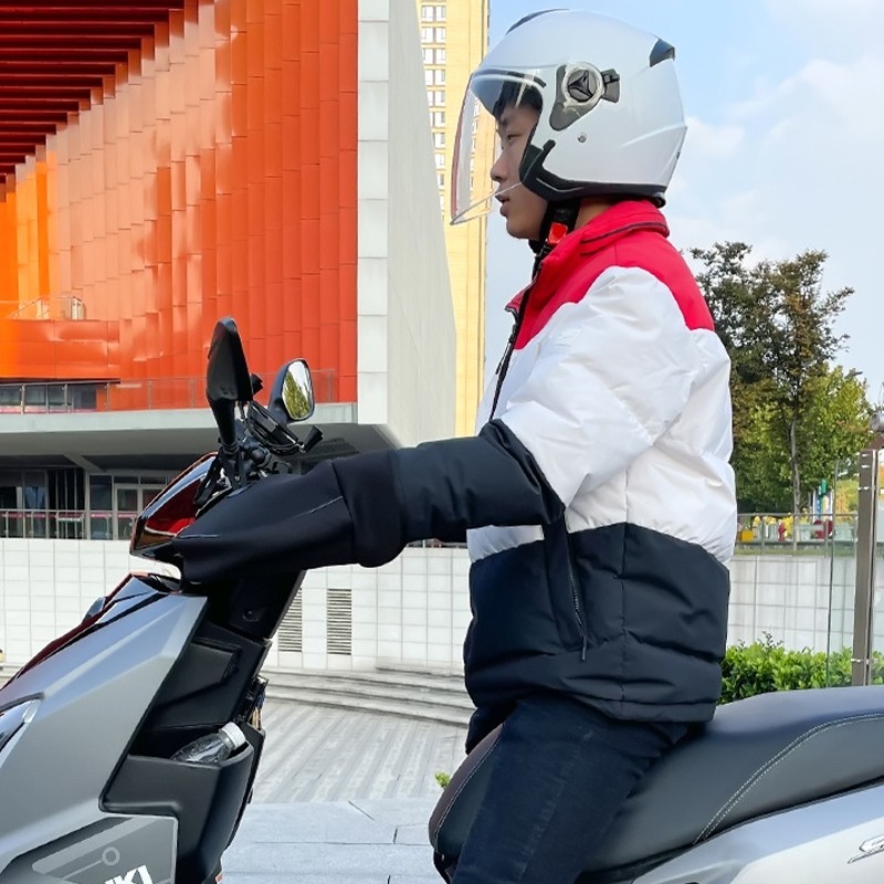 Motorcycle Thick Warm Handlebar Winter Muff Waterproof Scooter Grip Handle Bar.