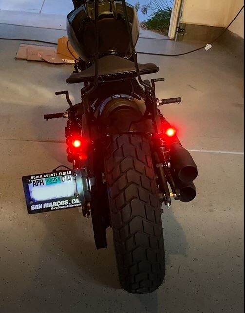 Micron LED Turn Signals Indicators Indian Scout Bobber [red/amber/INTERNATIONAL]