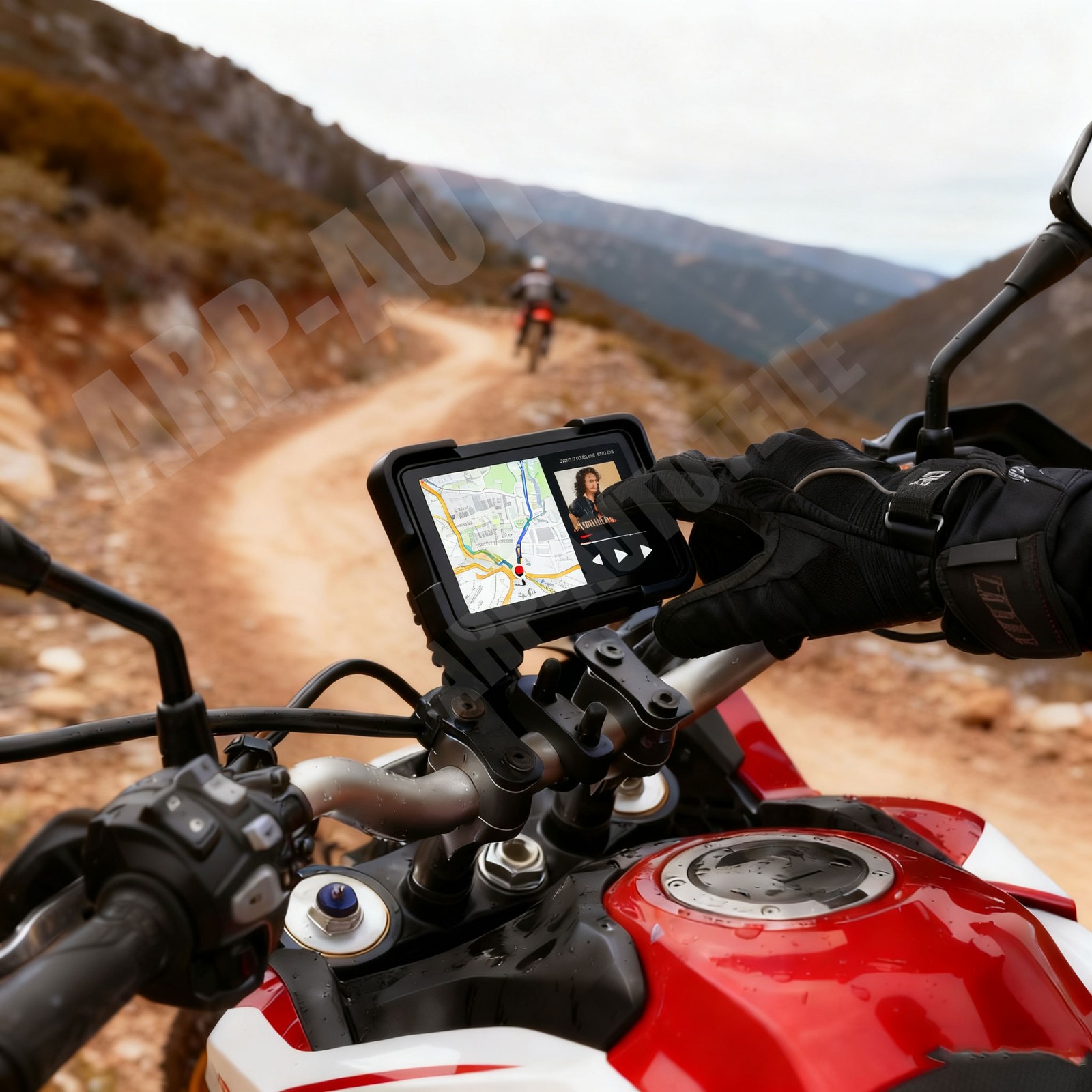 7″ IPS MOTORCYCLE GPS NAVI MONITOR WIRELESS APPLE CARPLAY MOTO ANDROID AUTO +CAM