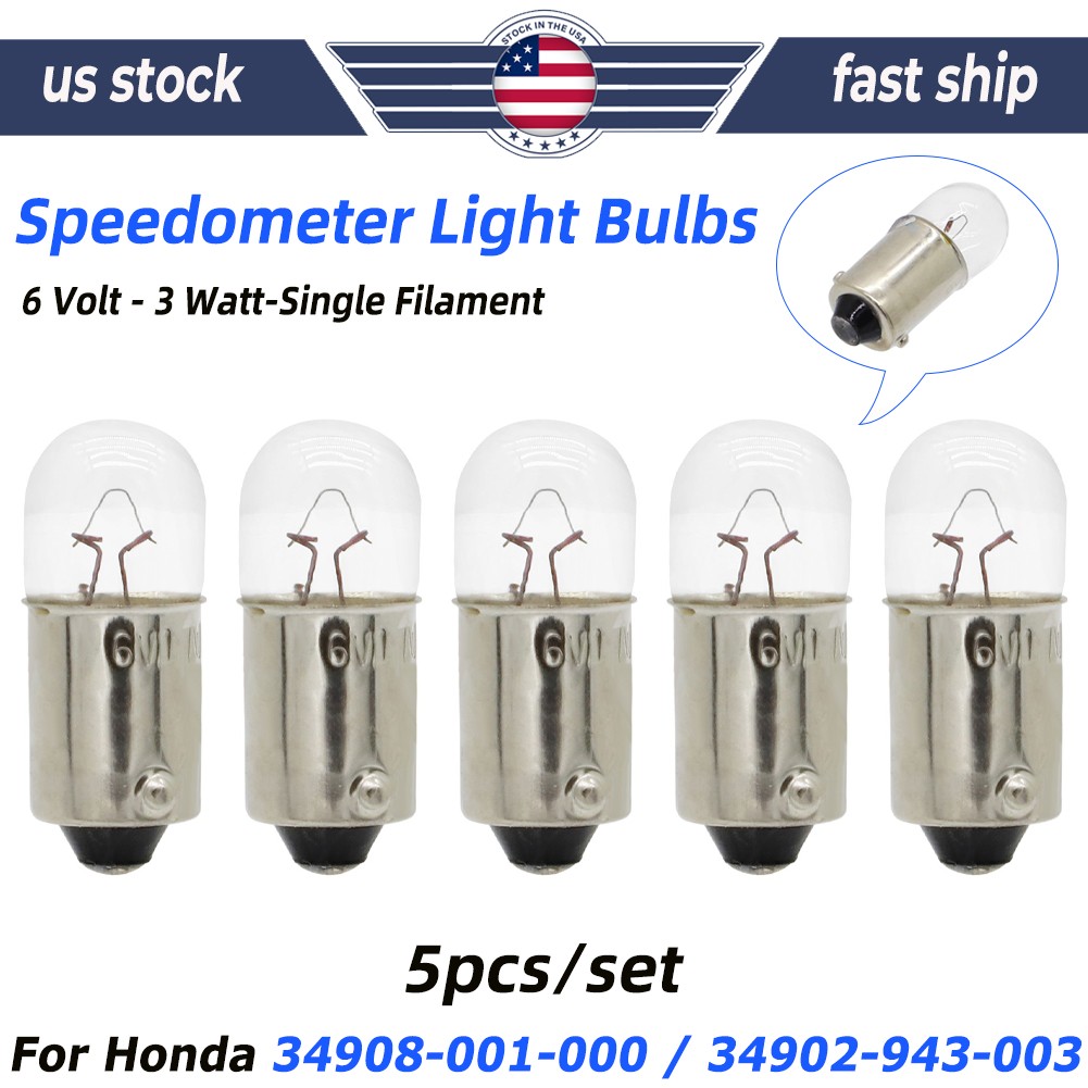 5X 6V 3W 6 Volt 3 Watt Speedo Speedometer Light Bulb For Honda CT 110 125 70 90