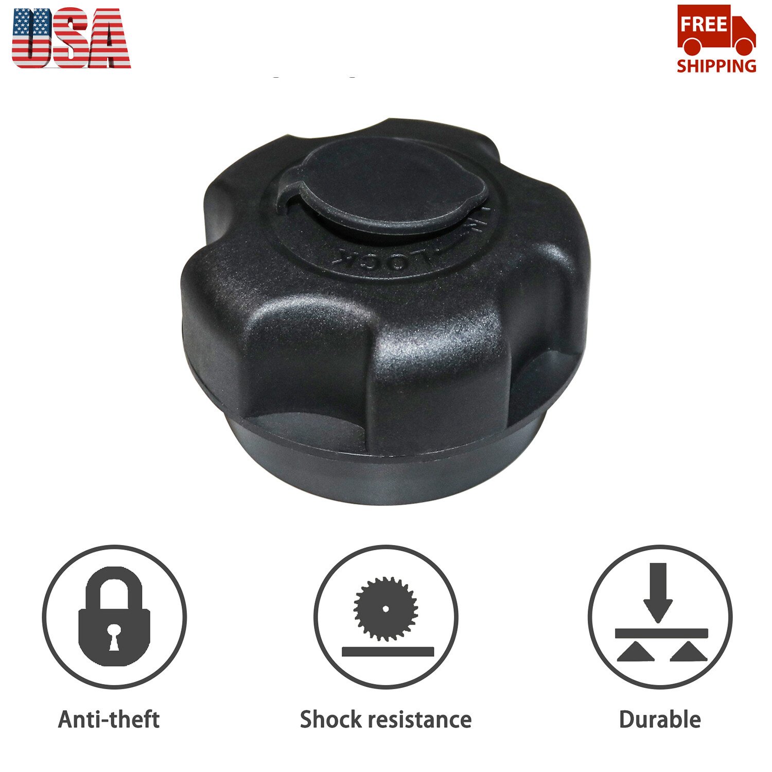 Lockable Gas Cap Fuel Tank Lid Cover W/ key for UTV Polaris Ranger RZR Sportsman