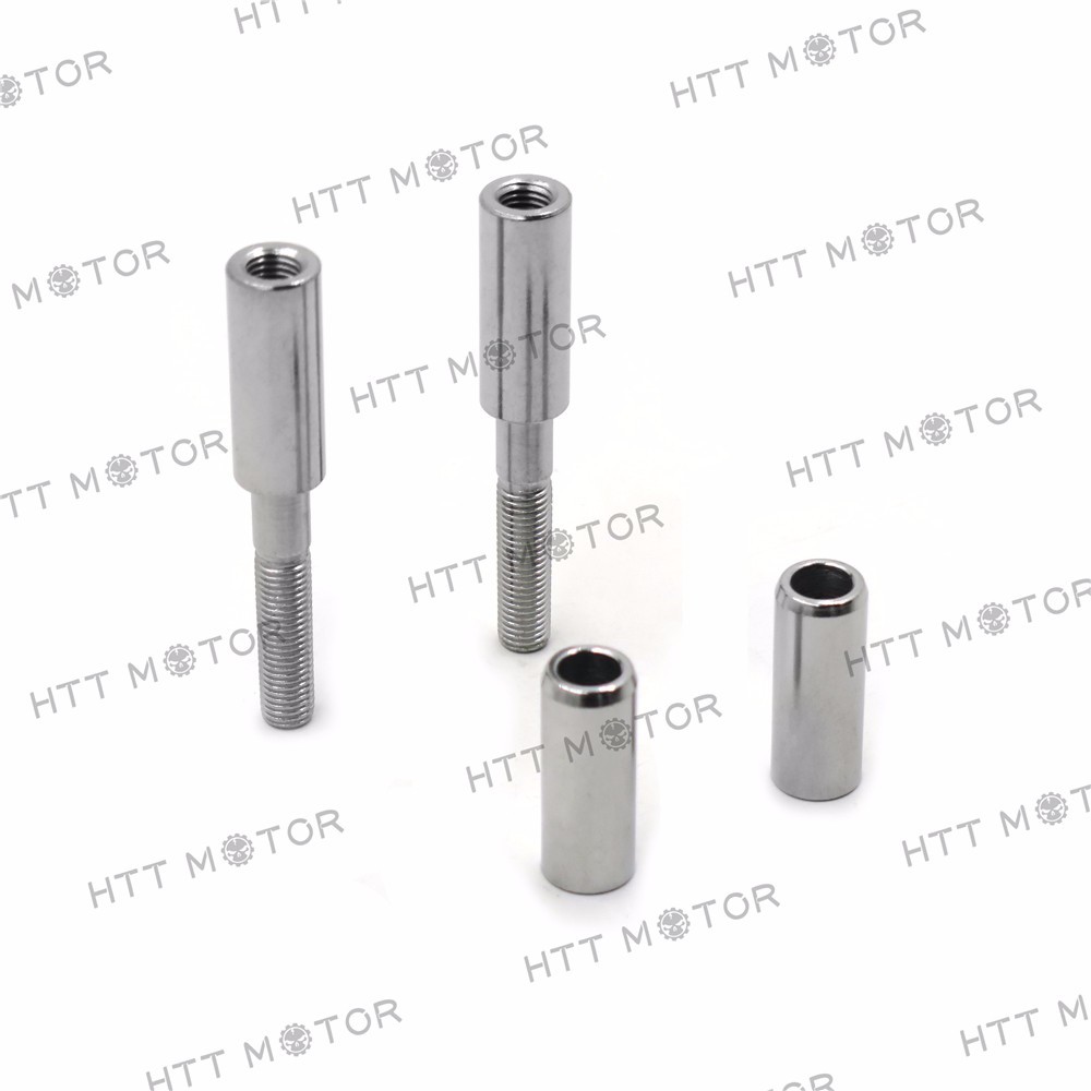 HTTMT Chrome 2″ Mirror Extensions Kit for Harley Softail Sportster Dyna Touring