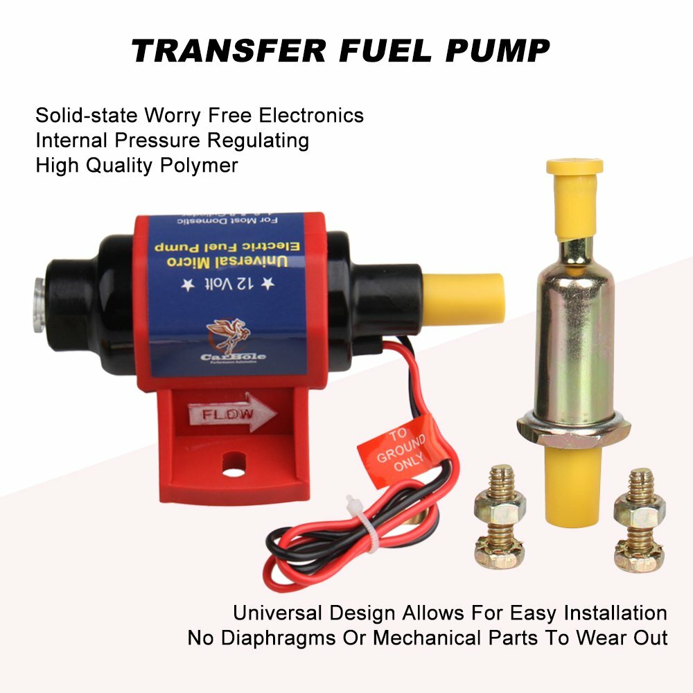 Universal Electric Inline Fuel Pump Carburetor 4-7 PSI 35 GPH Gas Diesel Alcohol