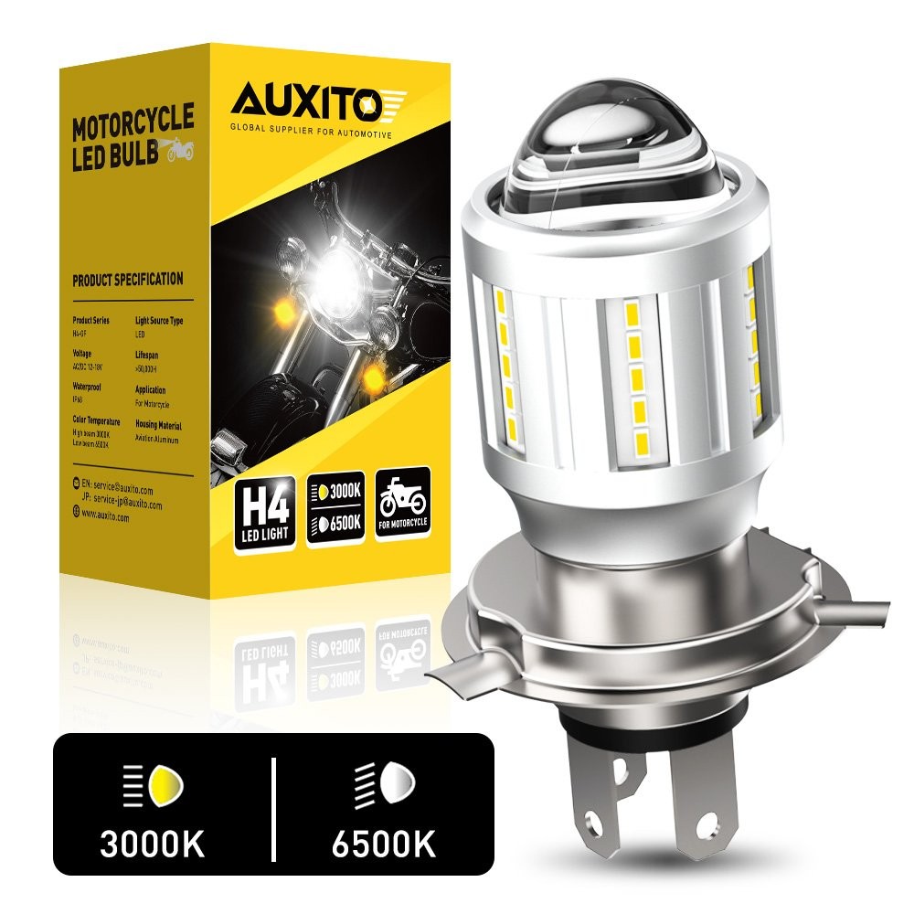 For Motorcycle H4 6500K 3000k LED Hi/Low Beam Bulb Super Bright Headlight