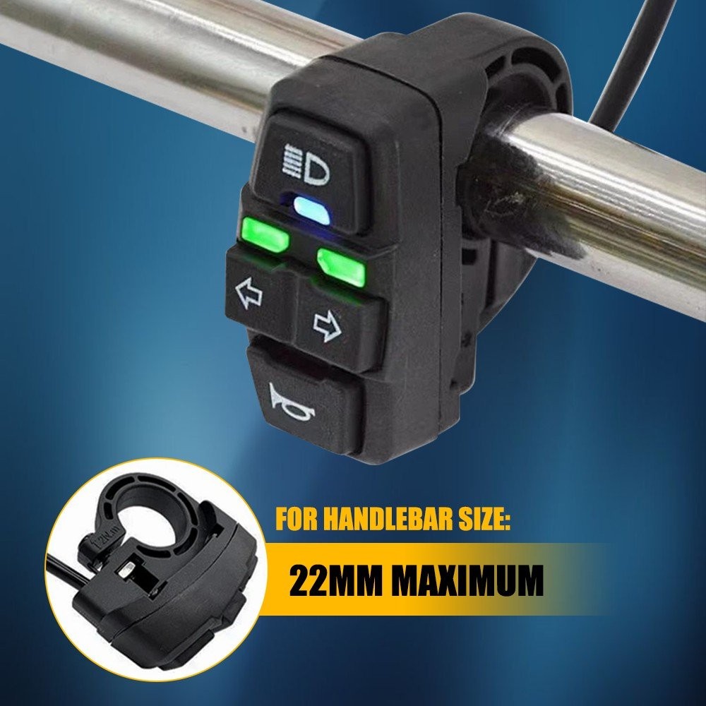 7/8″ Motorcycle Handlebar Switch On Off Push Button for Horn Turn Signals1-5x