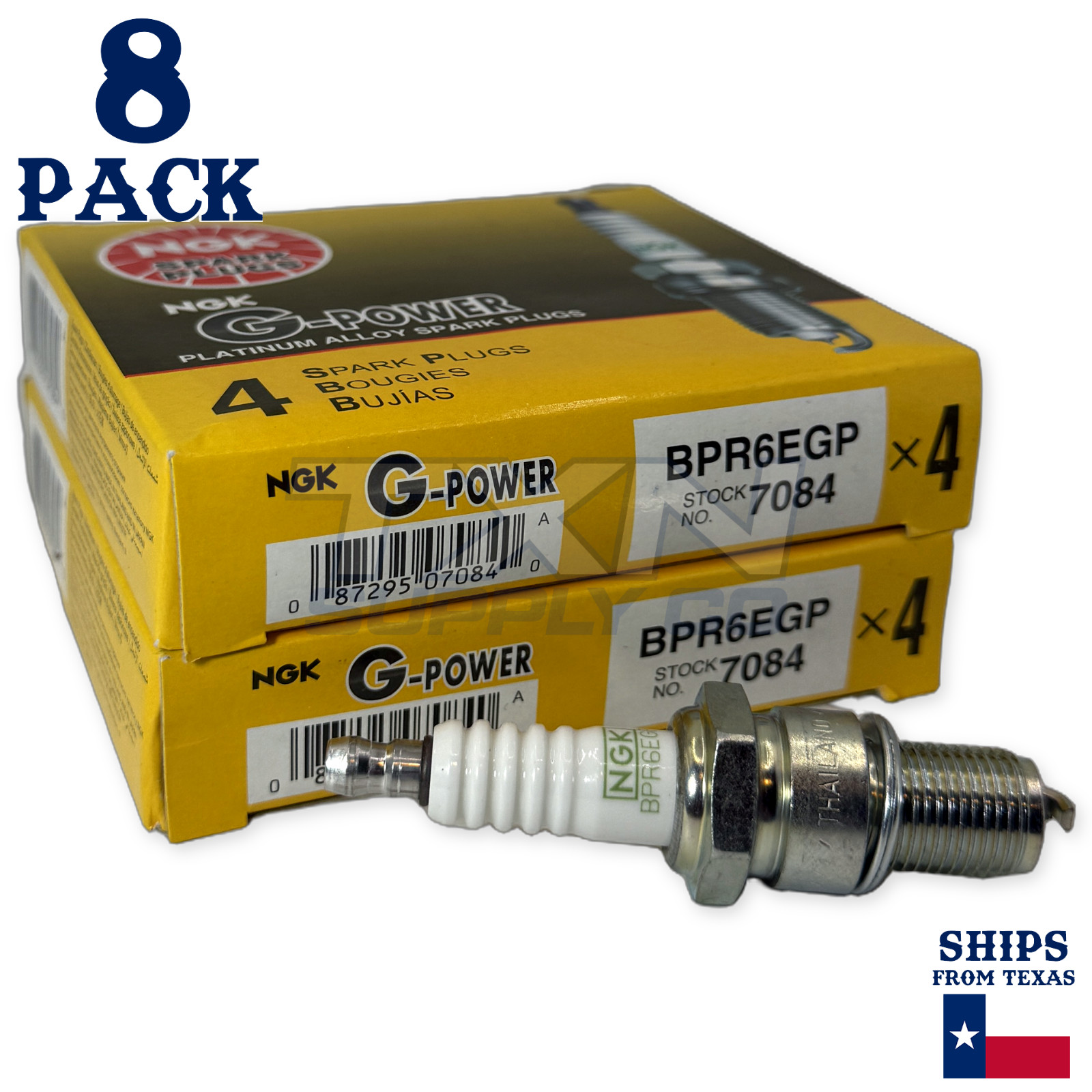 NGK 7084 Spark Plug BPR6EGP – 8 Pack