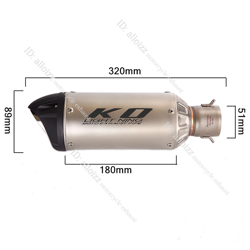 For CF-Moto Papio ST125 2017-2025 Exhaust System Header Link Pipe 51mm Muffler