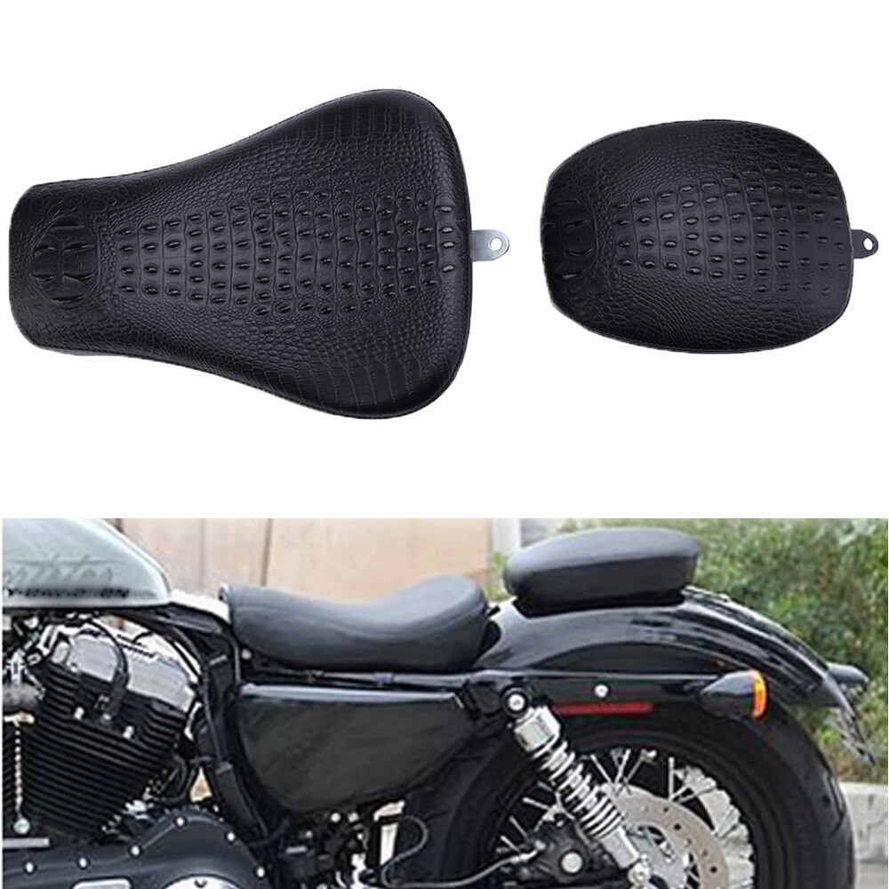 Front Driver Solo Seat + Rear Passenger For Harley Davidson Sportster XL1200 883