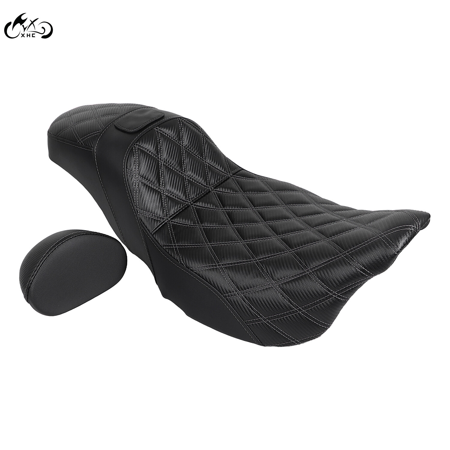 Step Up Passenger Driver Seat w/ Backrest For Harley Electra Street Road Glide