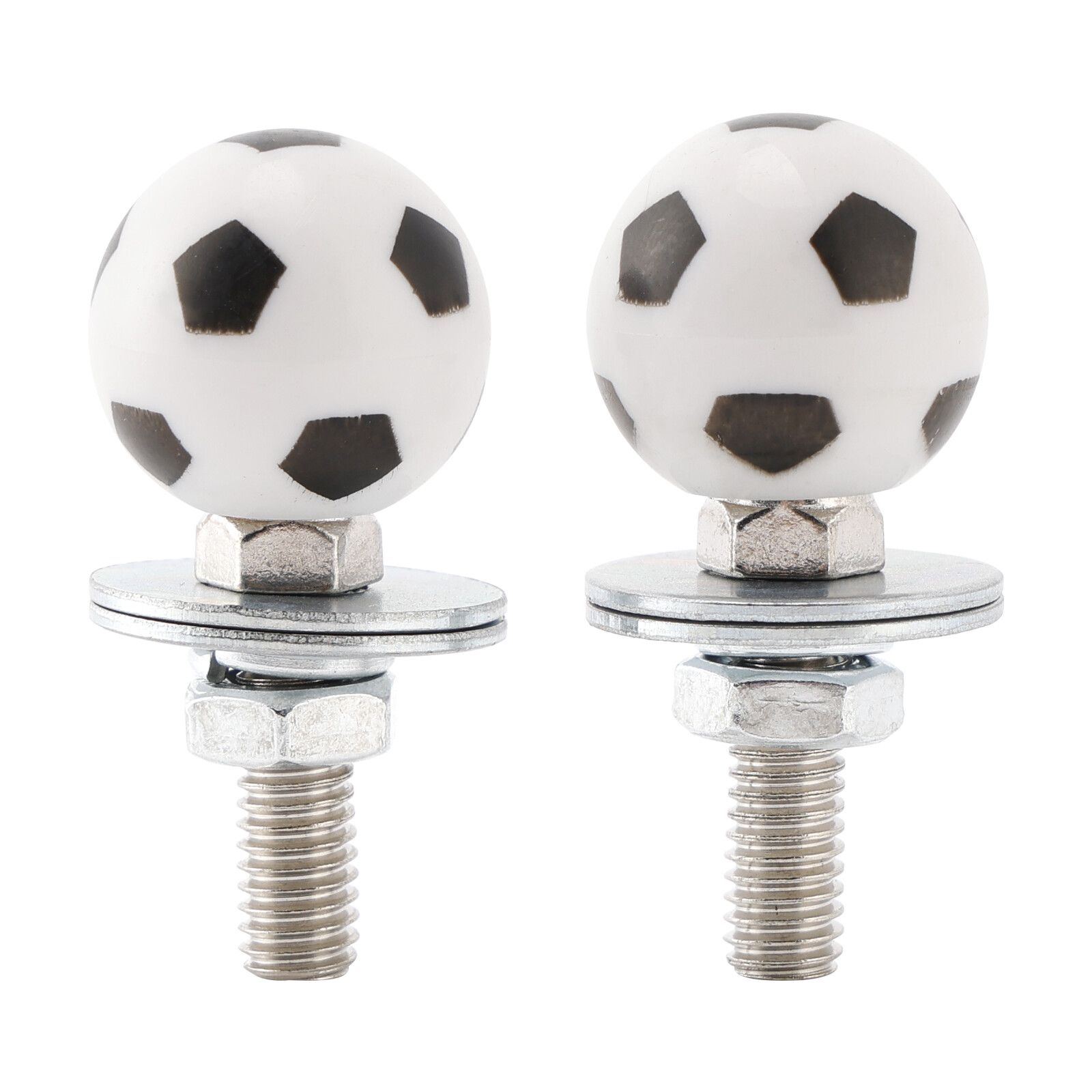 2xMotorcycle Bike Plastic Soccer License Plate Bolt On Screw On Frame Nut