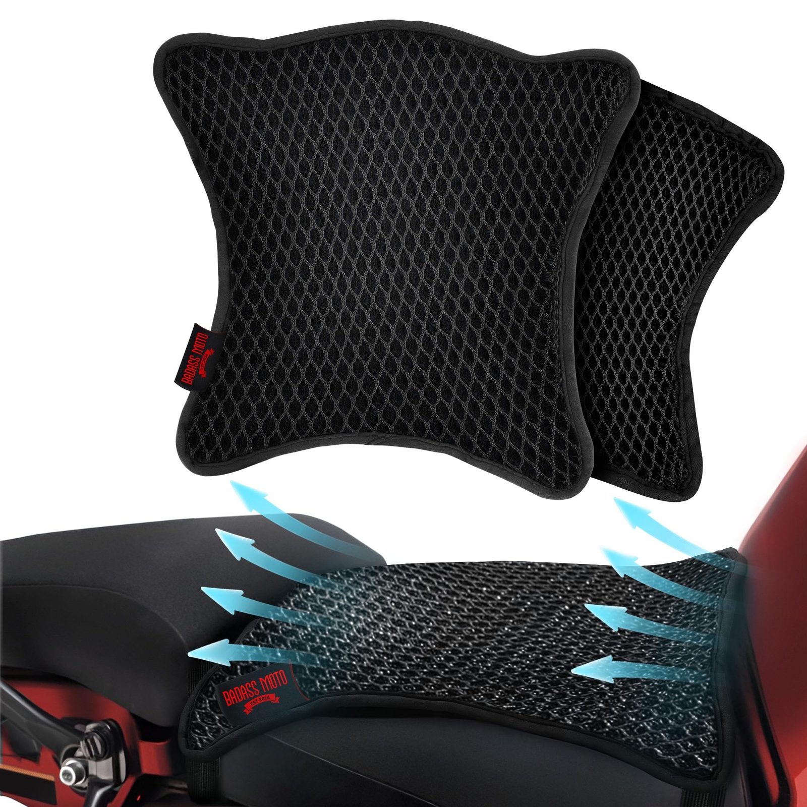 Badass Moto Cool Mesh Motorcycle Seat Cover. Max Airflow Seat For Motorcycle …