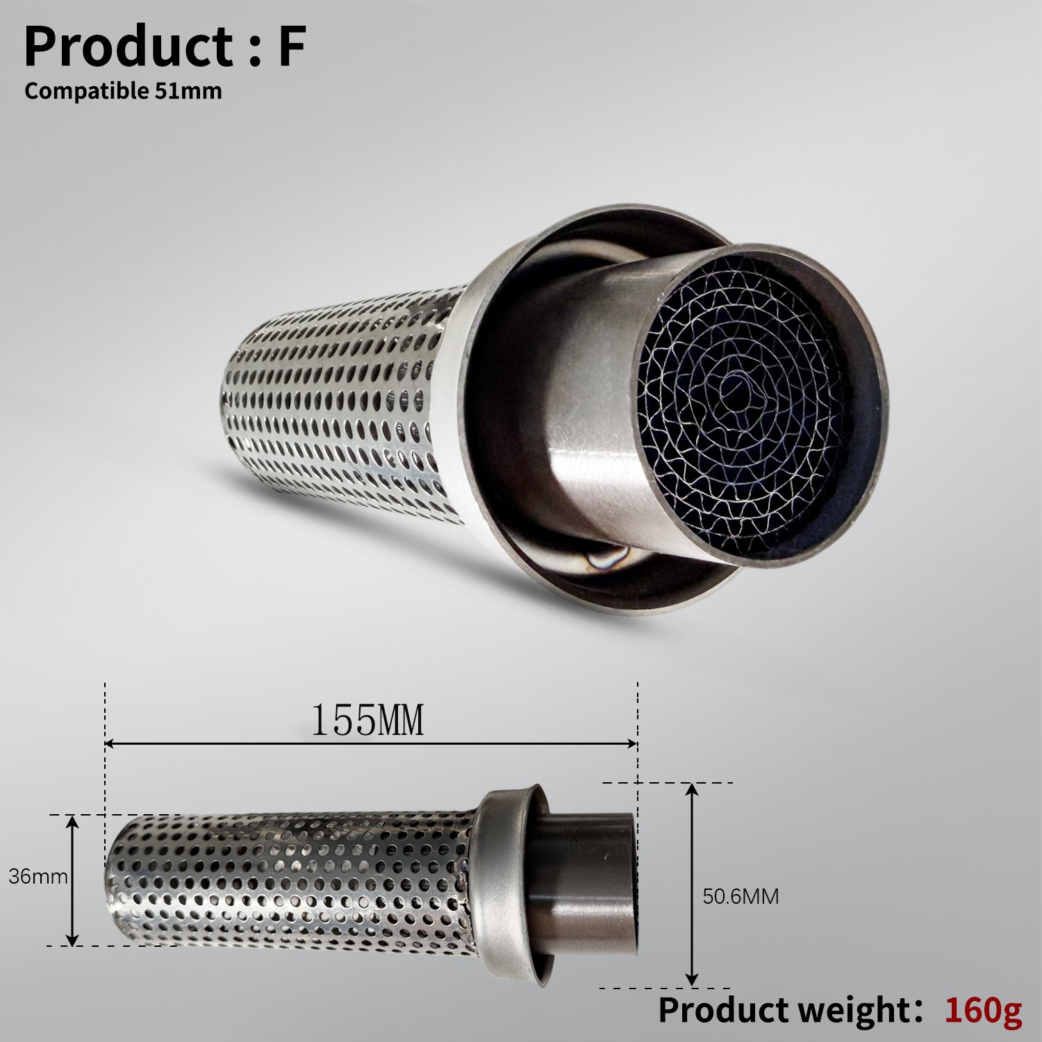 2” Exhaust Baffle Removable Muffler DB Killer Insert 51mm Universal Silencer