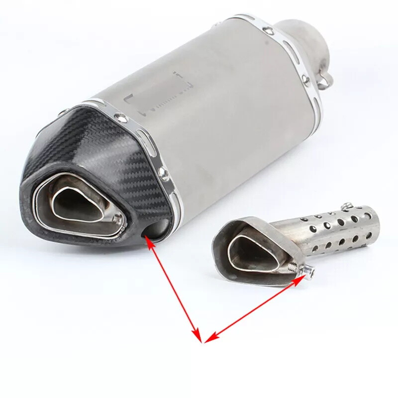 Motorcycle 56mm Insert Rear Exhuast Muffler Can Tube Silencer joint Universal