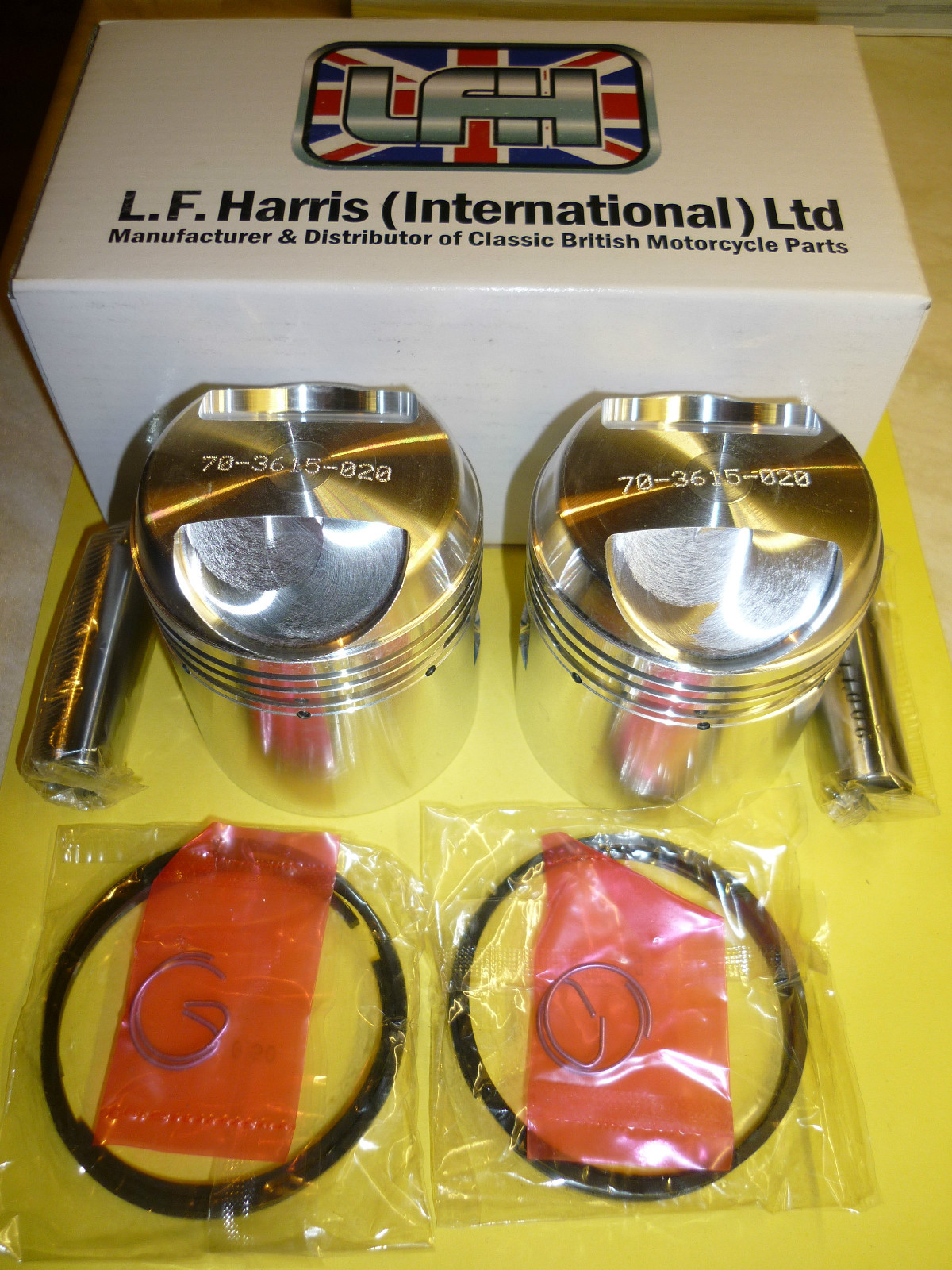 FREE UK POSTAGE -TRIUMPH PRE UNIT T100 PISTON SET +0.040″ 70-3615/040