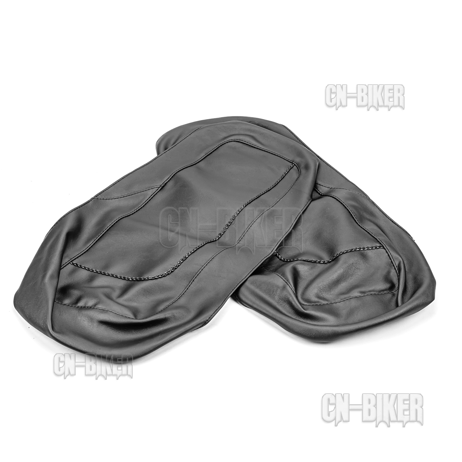 Plain Saddlebag Speaker Lid PU Covers For Harley Street Glide Road Glide 93-13