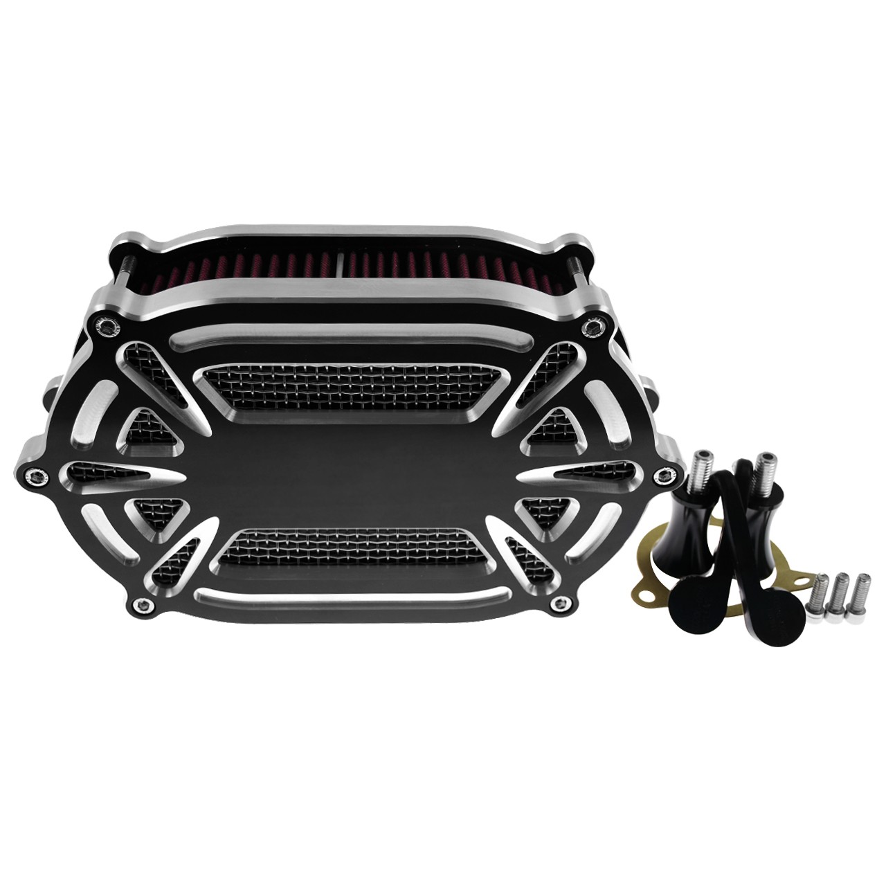 Air Cleaner Filter Red Intake For Harley Touring 08-16 Softail 16-17 Dyna 2017