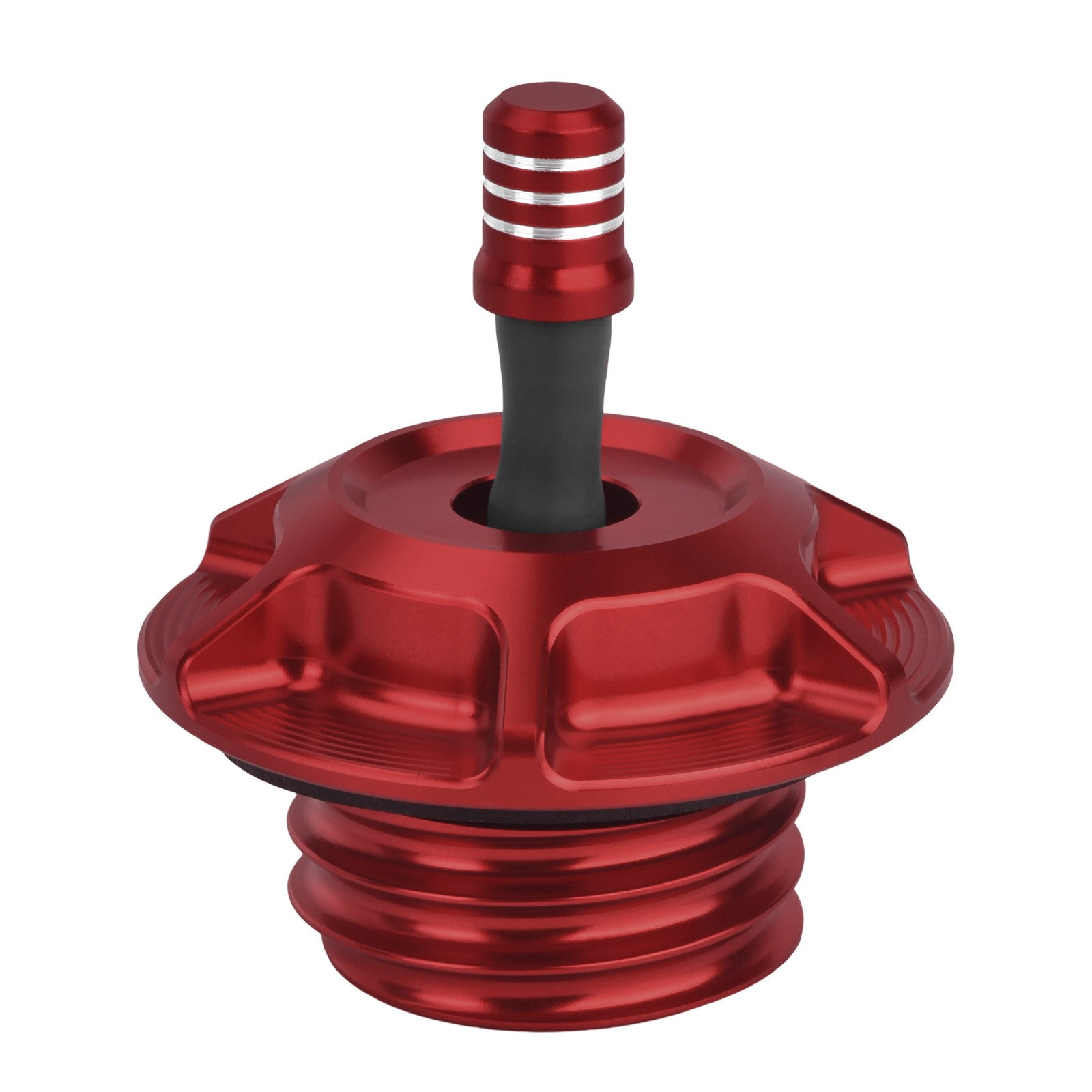 Gas Fuel Tank Red Cap w/ Vent Tube Universal Fit For Harley Touring Softail Dyna