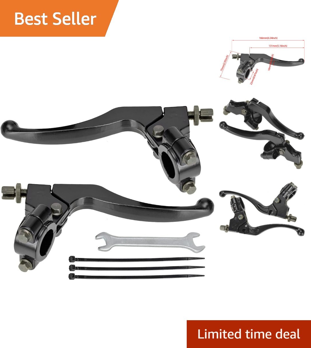 Metal Ambidextrous Clutch Brake Handle Levers for Motocross – Easy to Install