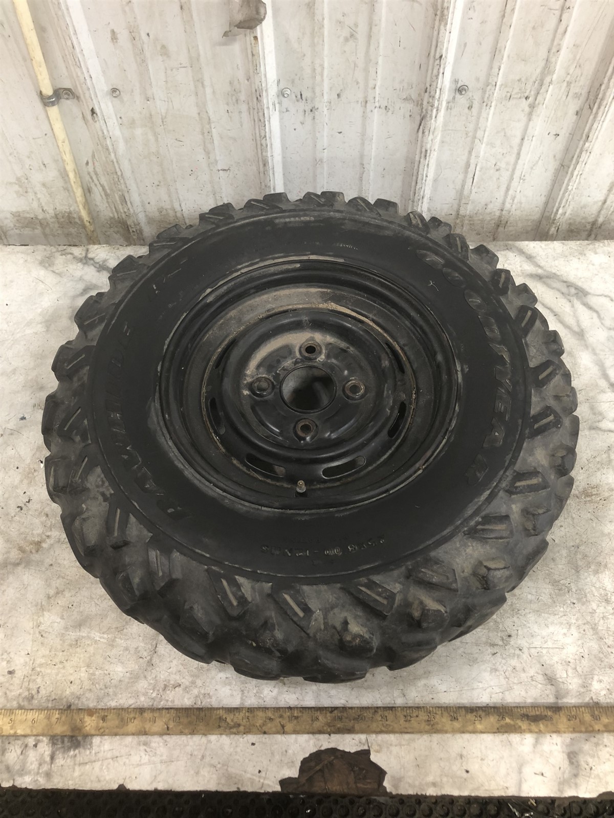 ATV wheel rim and tire 25 x 8-12 25 x 8.00-12 Goodyear Rawhide RS
