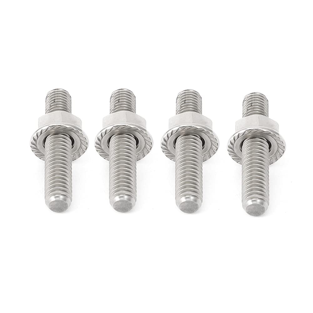 Harley Big Twin Sportster Exhaust Studs Nuts 3/8 Inch Zinc Chrome 8 Pcs