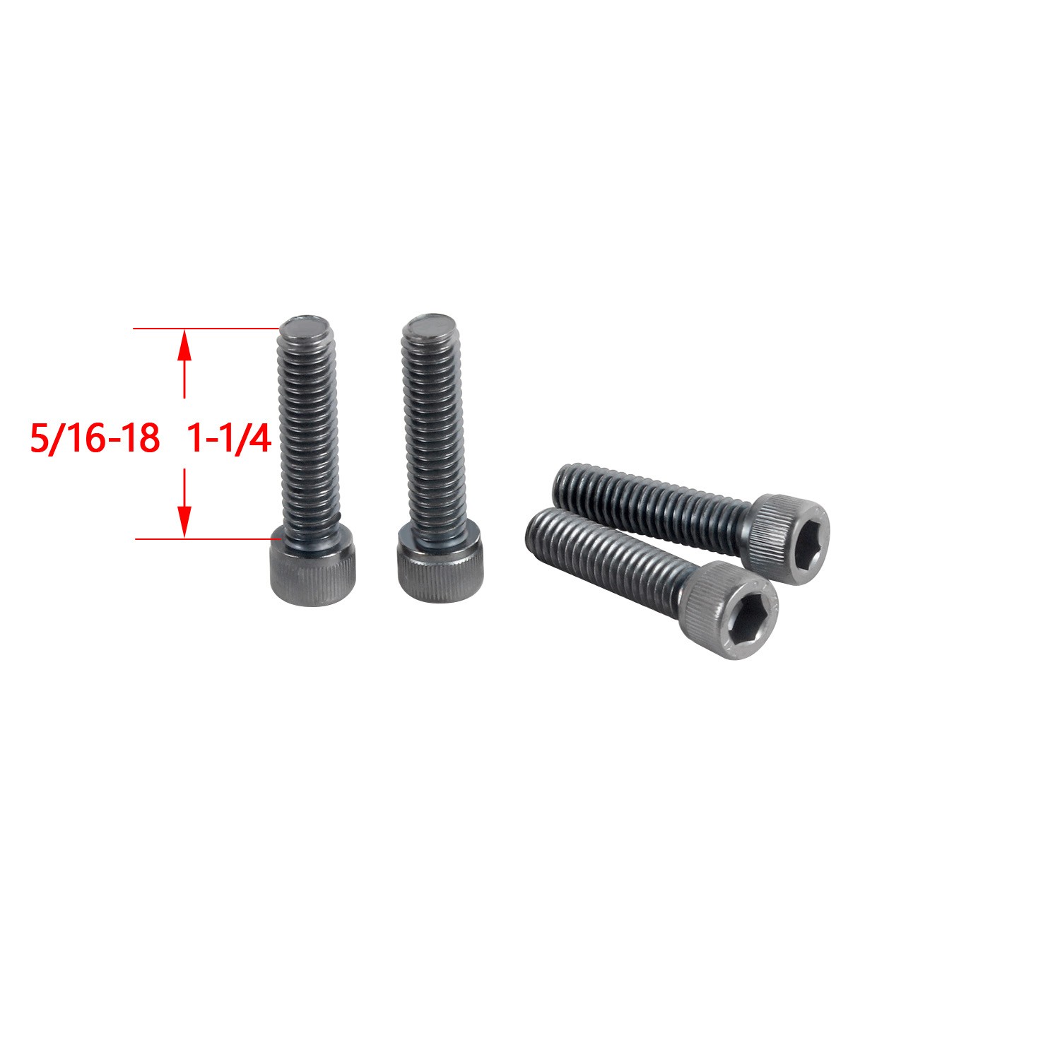 4PCS 5/16” Black Handlebar Riser Top Clamp Cover Bolt Screws for Harley Softail