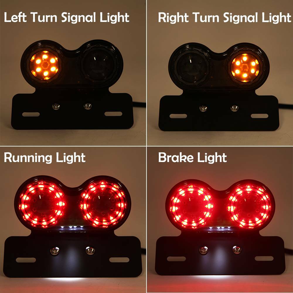 For Honda Rebel 250 500 Motorcycle 40- LED Brake Turn Signal Running Tail Light