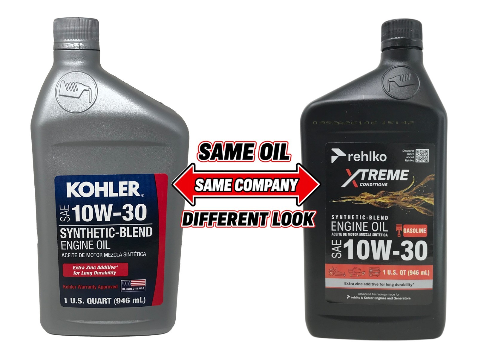 Genuine Kohler 12 050 01-S Oil Change Kit w/Oil pad and 2 Quarts of 10W-30 Oil