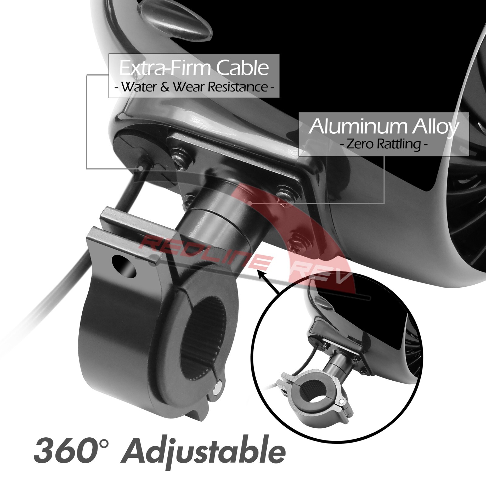 1000W Amp Motorcycle Waterproof Bluetooth Stereo 4-Speakers Audio MP3 System ATV