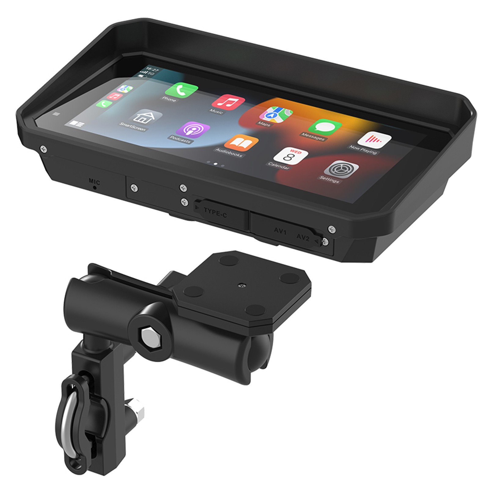 6″ Motorcycle Carplay GPS Navigation Wireless CarPlay & Android Auto IP67 WIFI