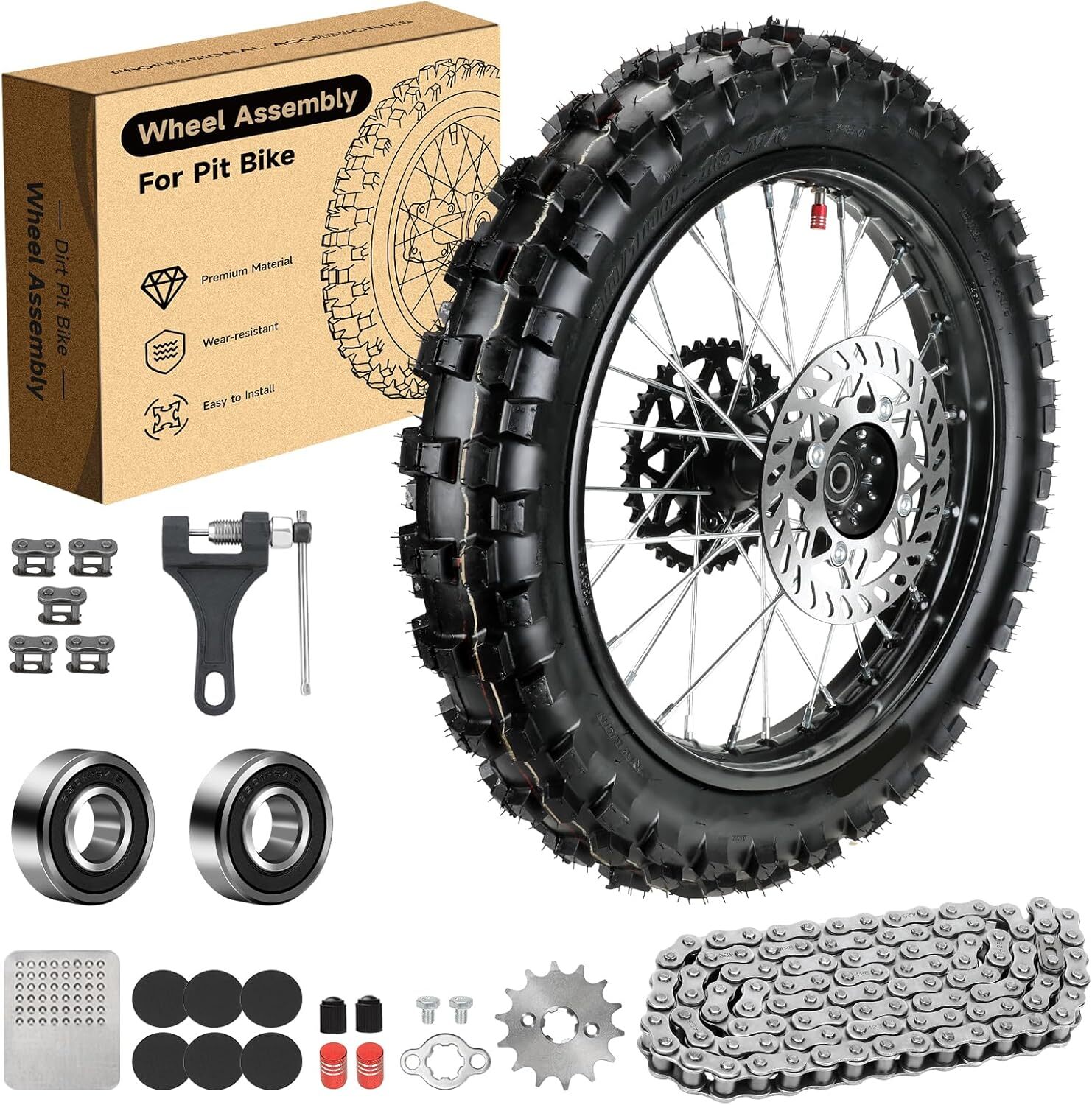 16” Wheel 90/100-16 3.00-16 Rear Tire For 150cc XR100 CRF150F KX100 Dirt Bike
