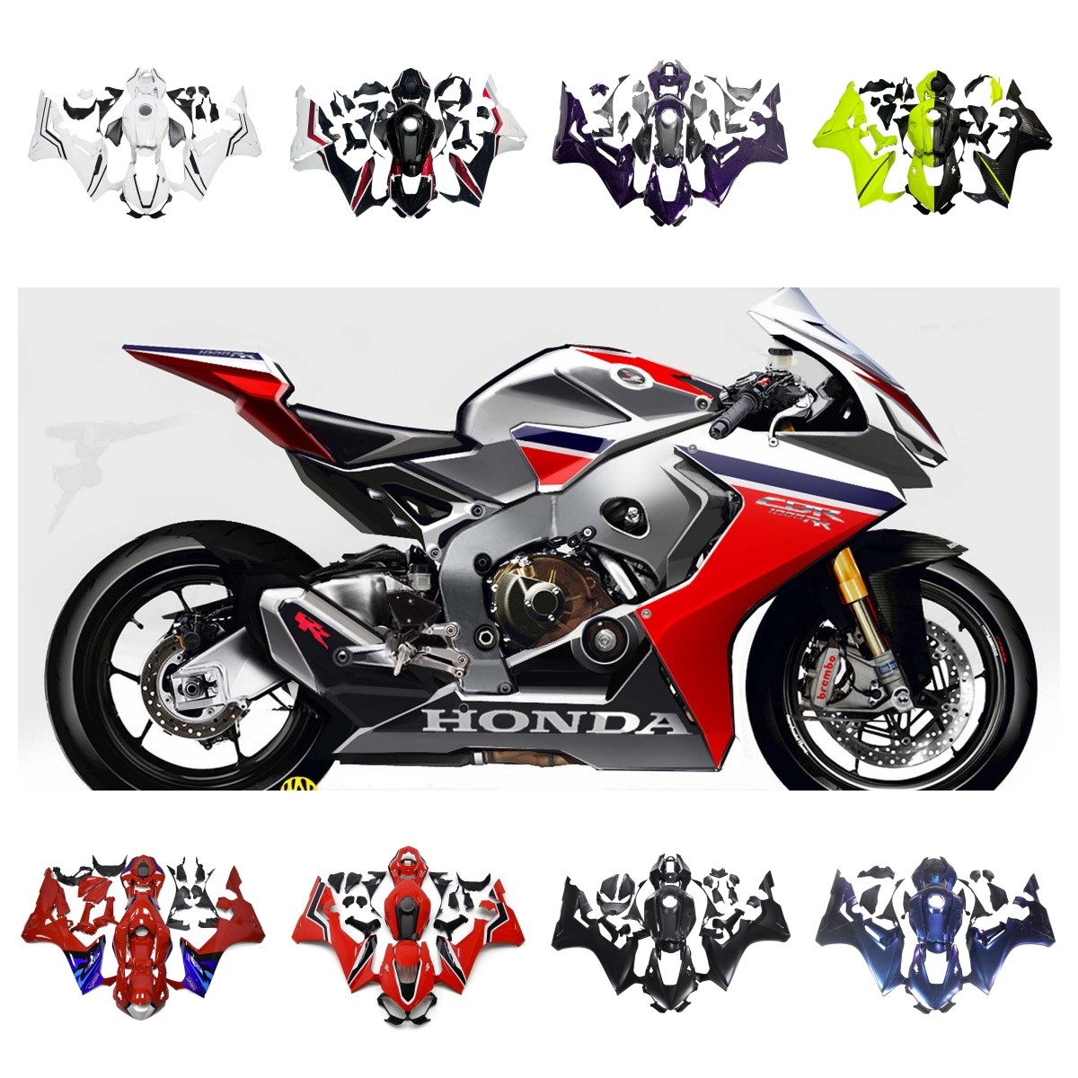 Injection Fairings Kit For Honda CBR1000RR 2017 2018 2019 2021 Plastics Bodywork