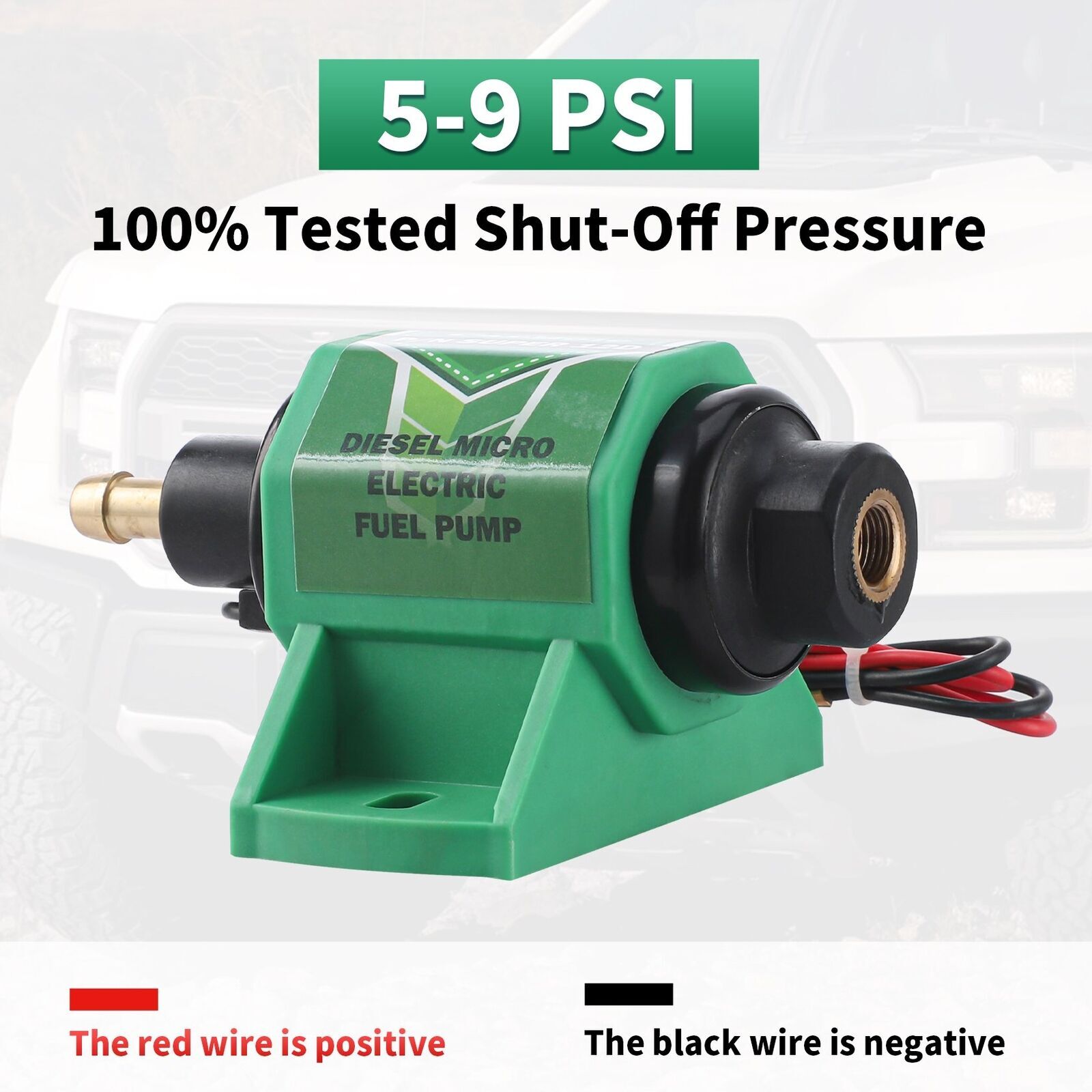12V 4-7Psi Universal 12D Micro Electric Fuel Transfer Pump 35GPH For DIESEL Only
