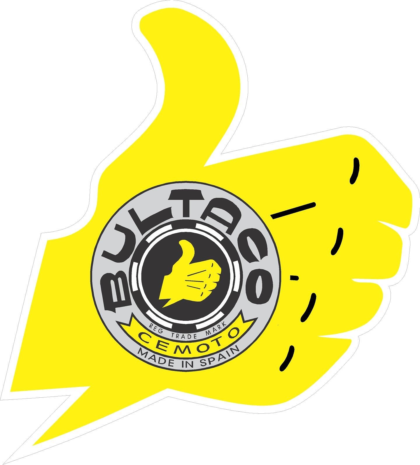 #2464 (1) 3.75″ Yellow Bultaco Racing Classic Vintage Decal Sticker LAMINATED