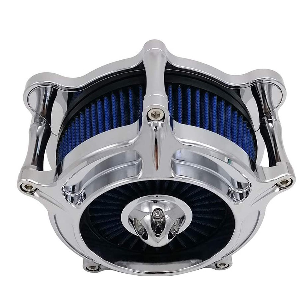 Turbine Air Cleaner Intake Filter for Harley Touring 24-up Softail 25 Fitment-E