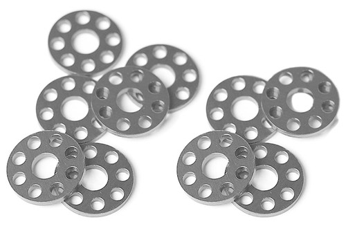 Factory Effex 10pk Silver 25mm x 6mm UltraLite Drilled Aluminum Washers 22-36716