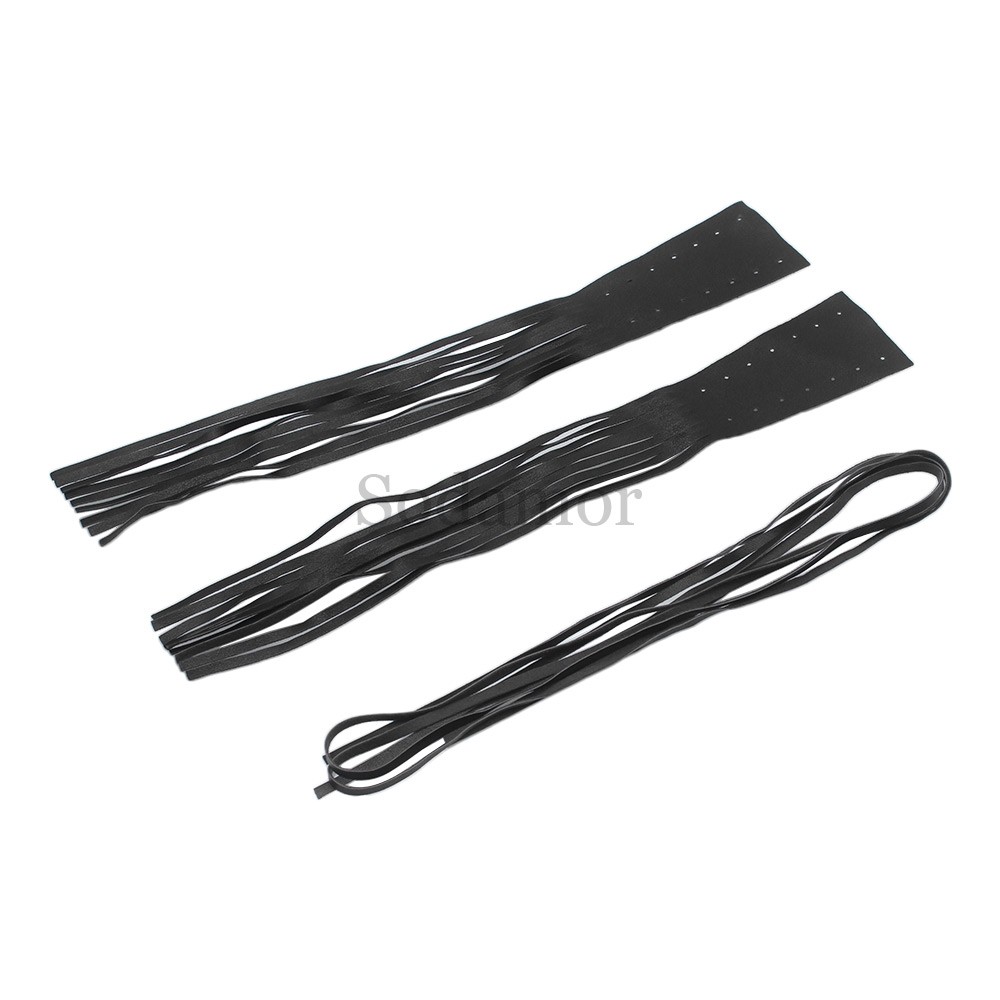 2PCS Universal Leather Brake Clutch Lever Fringe Long Tassels Grip For Harley