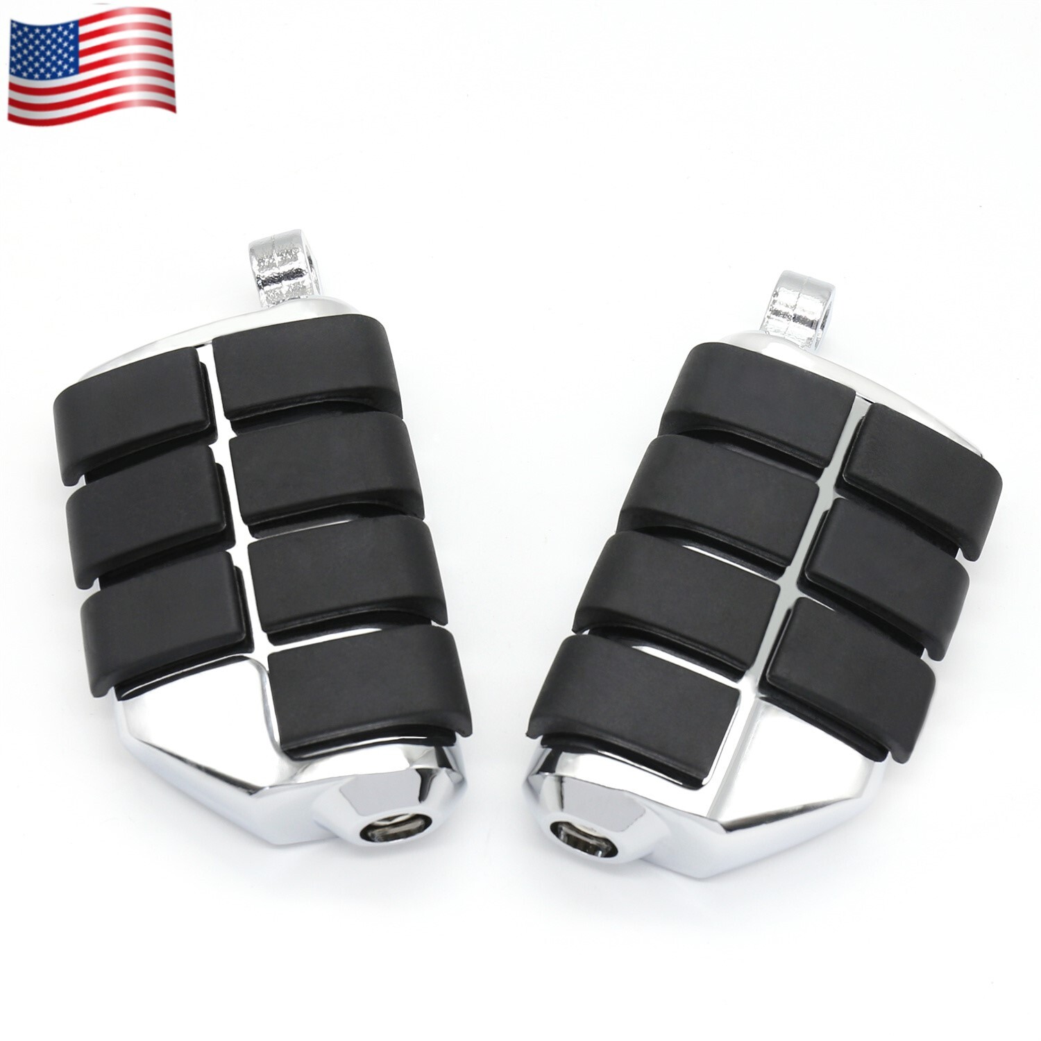 Universal For Harley Yamaha Honda Suzuki 10mm A Pair Footpegs Footrest Control