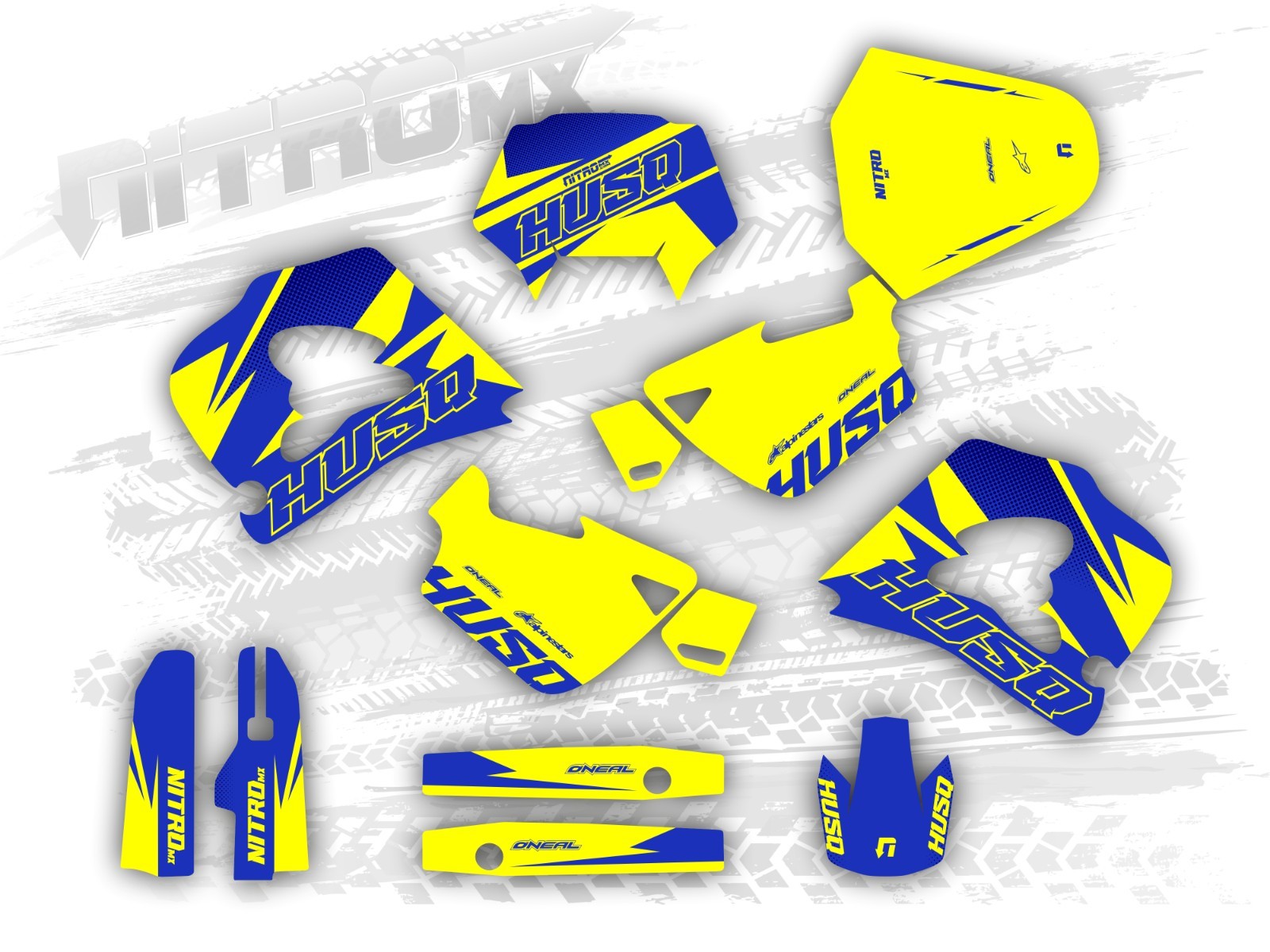 Graphics Kit fits Husqvarna WR 125 250 300 1997 1998 1999 Decals Stickers