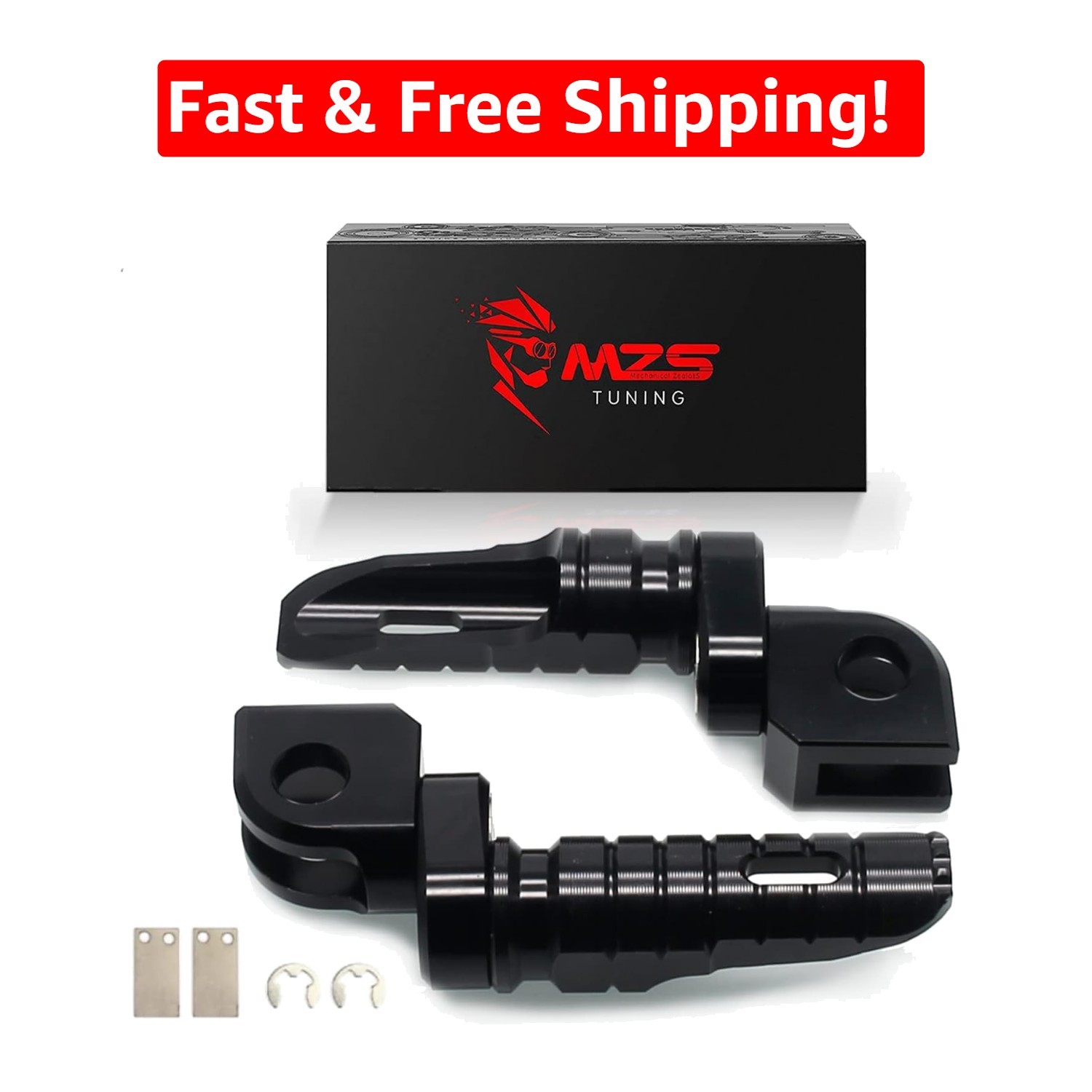 Durable 6061 T6 Aluminum Foot Pegs – 360-Degree Adjustable for Enhanced Comfort