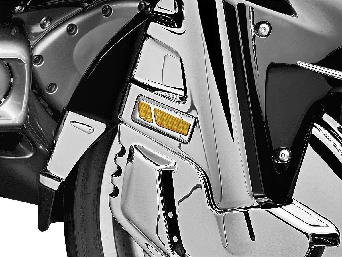 Kuryakyn LED Front Reflector Conversion – Chrome Motorcycle Street Bike 7455