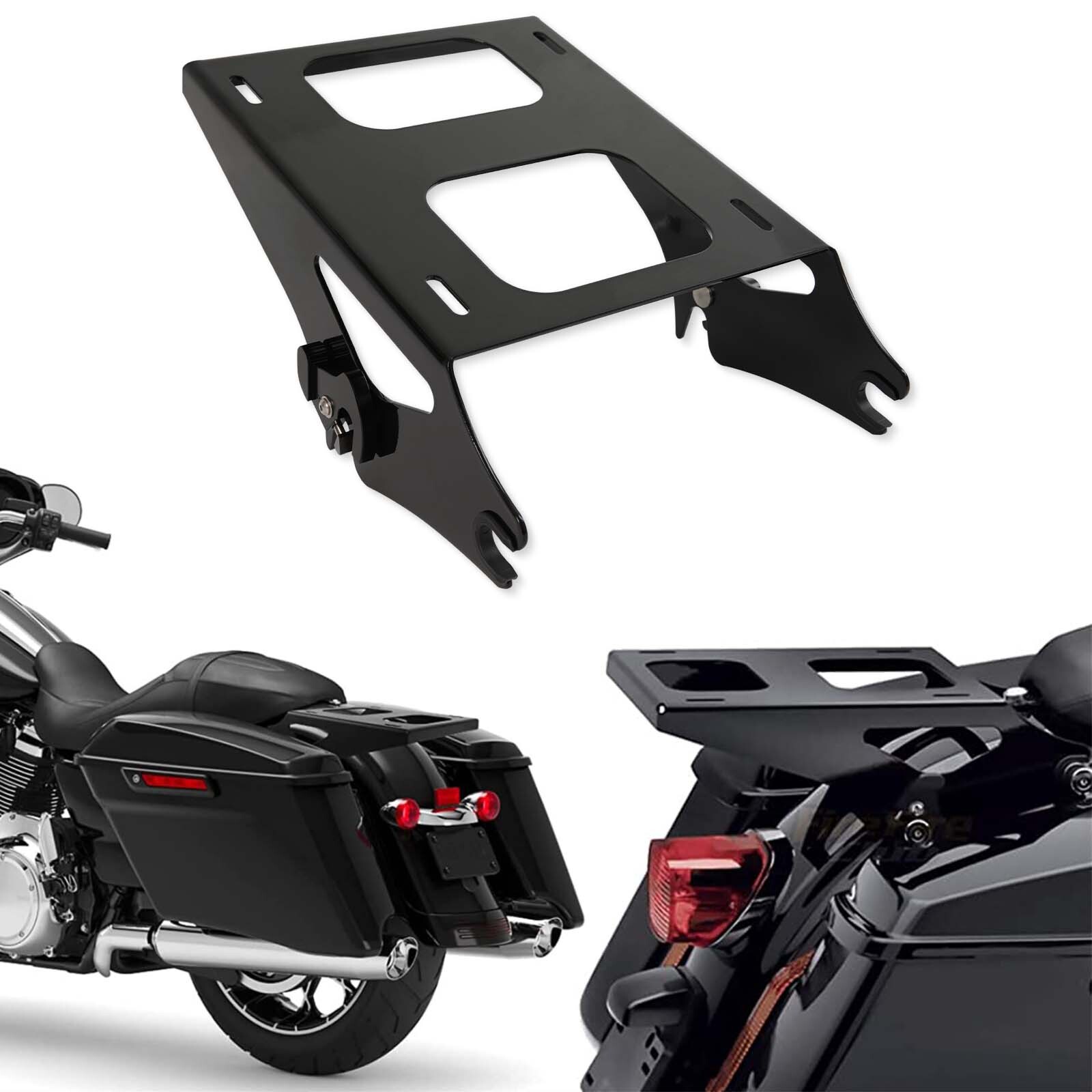 Two-up Tour Pack Pak Mount Luggage Rack Trunk Bracket For Harley Touring 14-22