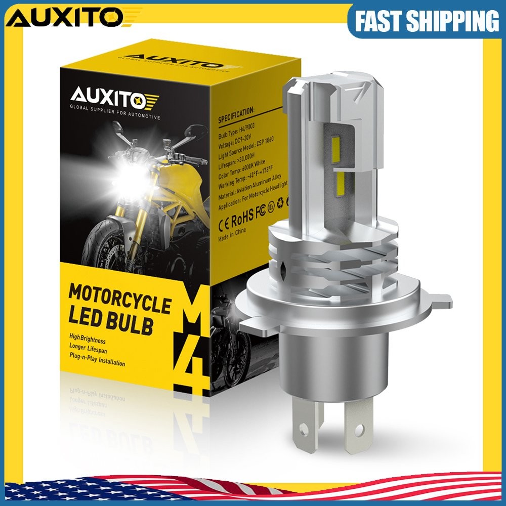 H4 LED Headlight Bulb Headlamp Light 8000LM Waterproof For Motorcycle ATV UTV