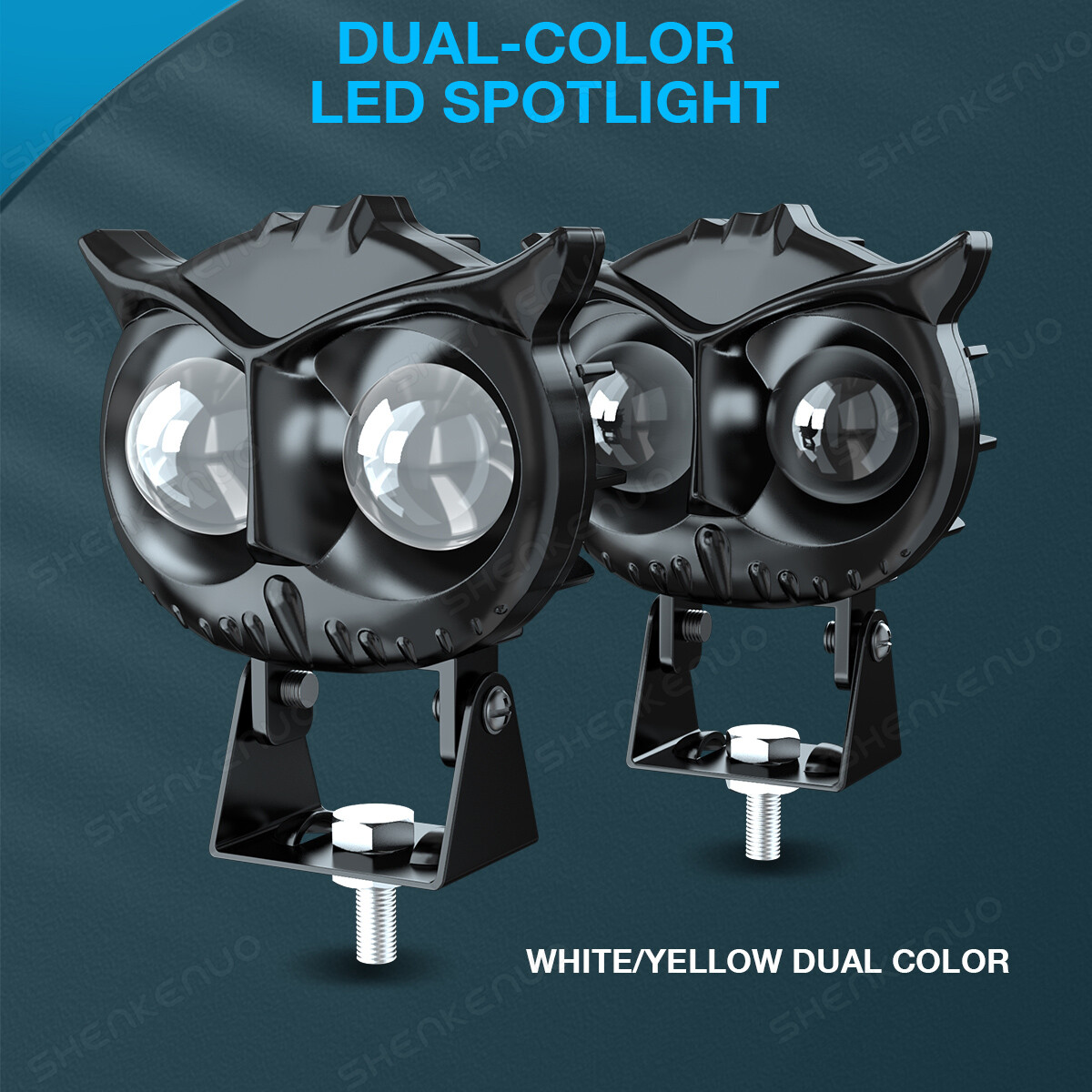 2X LED Work Light Pods Spot Fog Lamp Yellow White Off road Driving UTV SUV Truck
