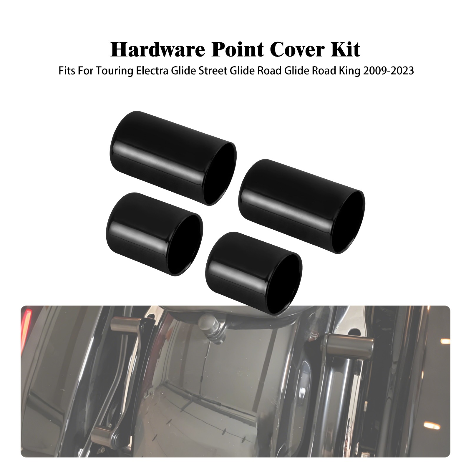 Black Docking Hardware Magnet Covers For Harley Touring Road Electra Glide 09-25