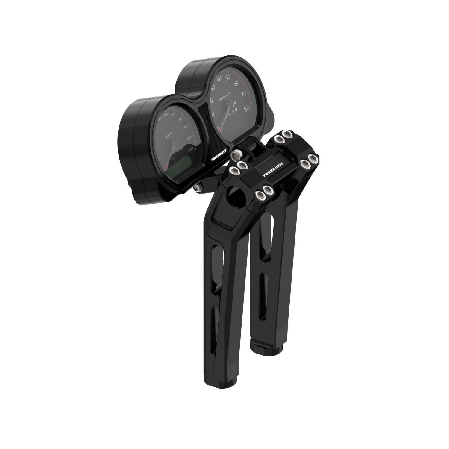 10″ Black Risers with Gauge Housing for Harley 2015-23 Road Glide FLTRXST FLTRU