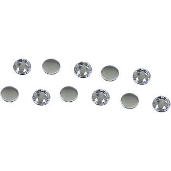 Drag Chrome Steel End Plugs for Allen-Head Bolt 1/4in 10pk Harley DS-190998