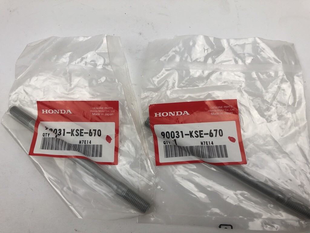 Lot of 2 New OEM Honda 90031-KSE-670 Stud Bolt (9X116) Free Shipping